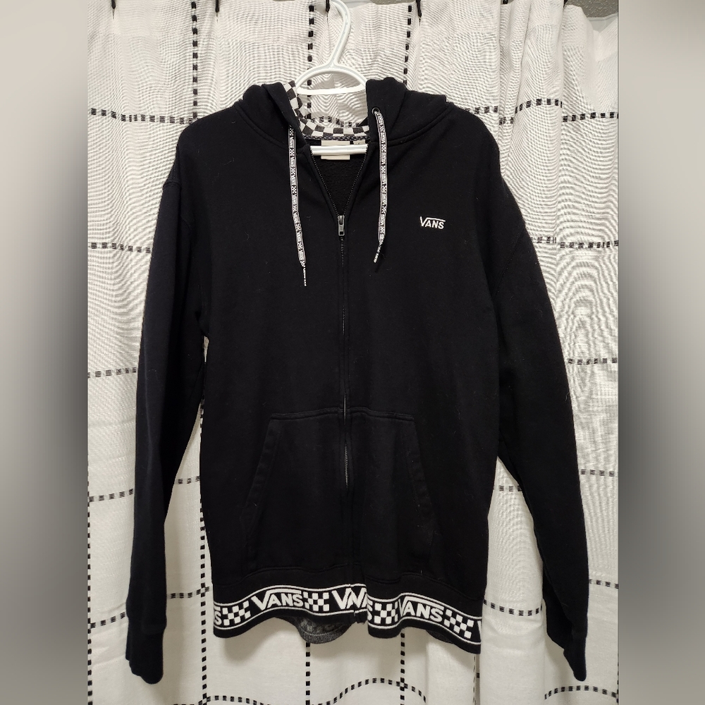 Vans black and checkered jacket